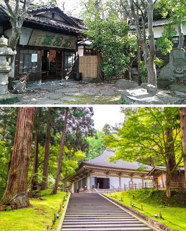 上段：南昌荘、下段：中尊寺金色堂　イメージ