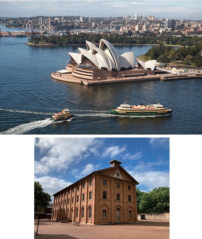 【世界遺産】オペラハウスと【世界遺産】ハイドパークバラックス 　写真提供(C)Tourism Australia