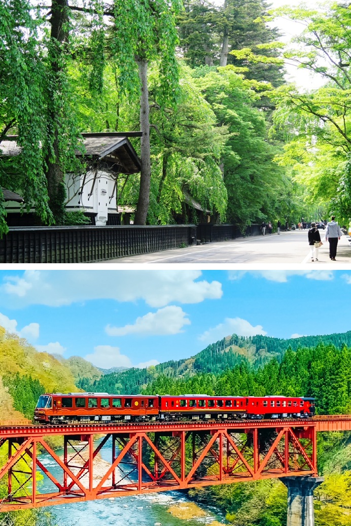 上段：角館、下段：秋田縄文号　イメージ