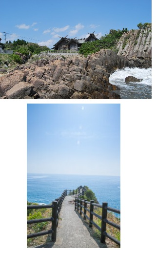 上段：大御神社　下段：日向岬　（画像提供：宮崎県観光協会）
